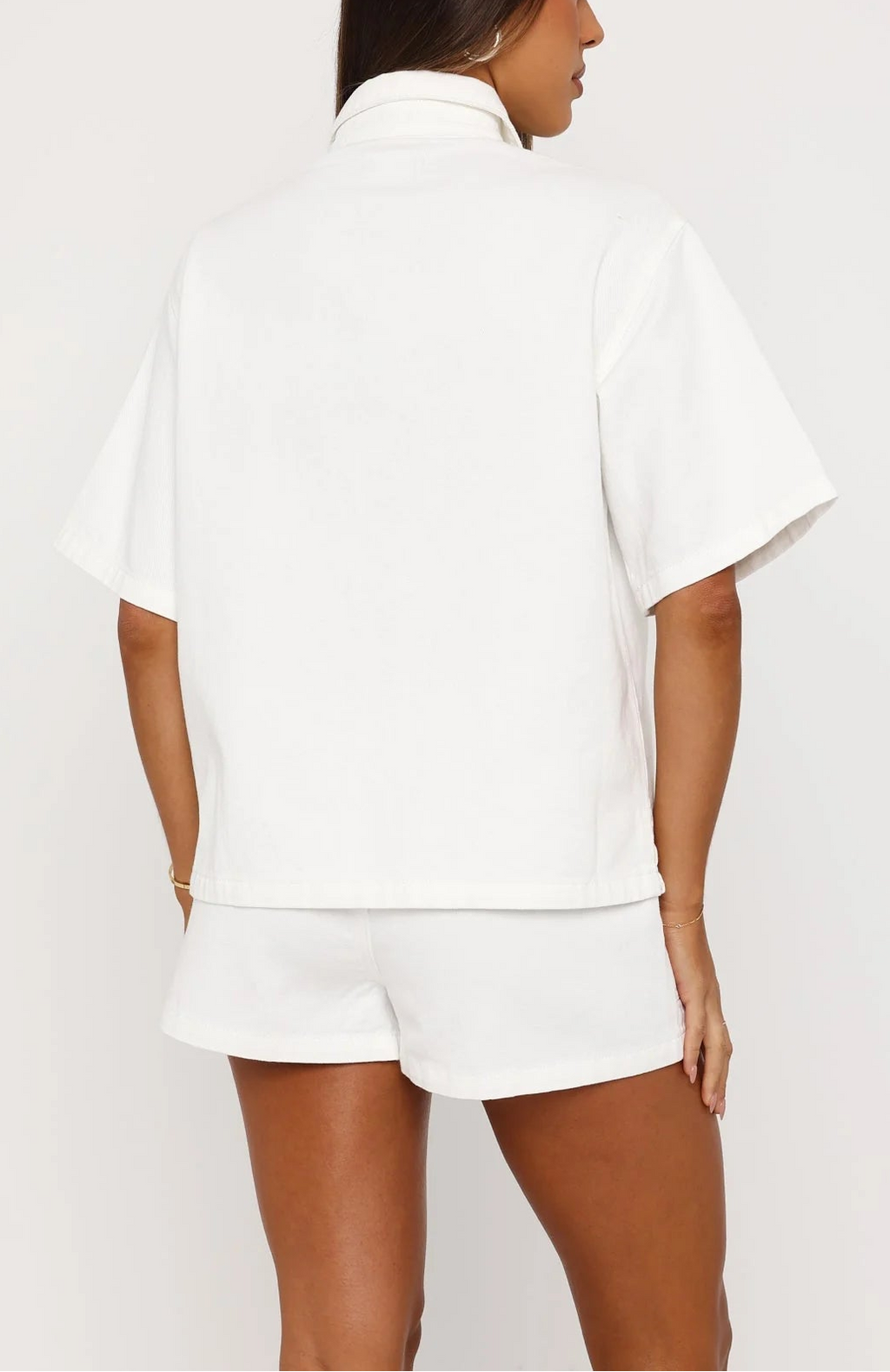 Eyvette Boutique Denim Daydream White Shorts