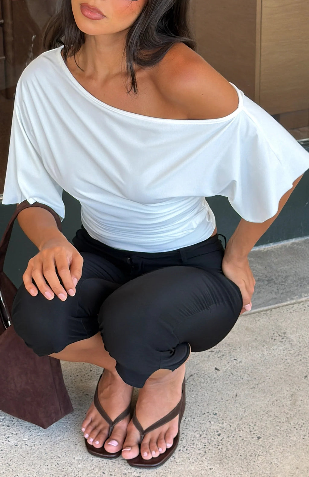 Eyvette Boutique Marrakech Moments Cinched Waist Top in White